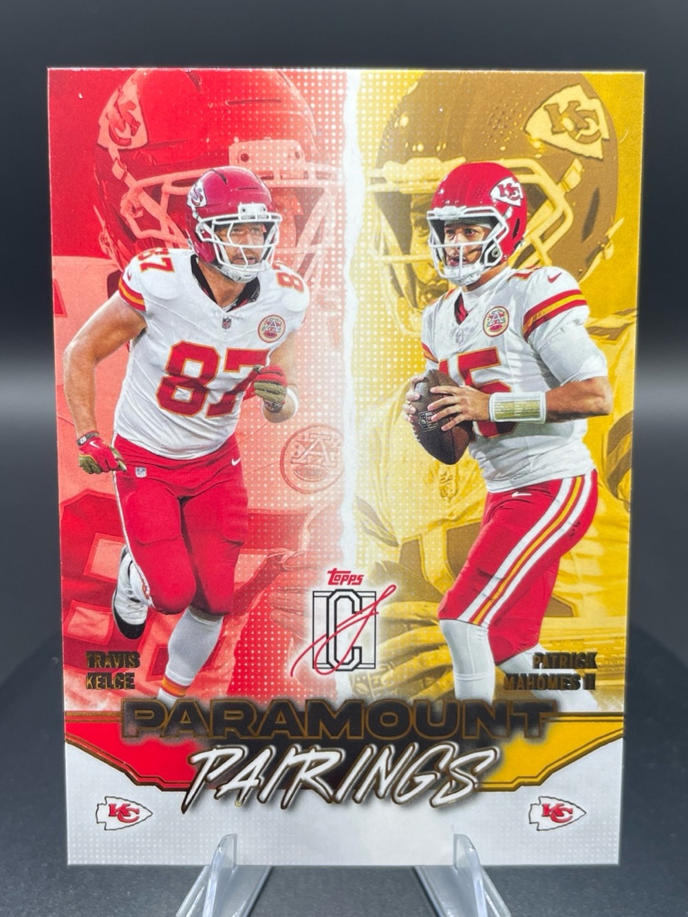 Topps 2025 Signature Class Paramount Pairings Travis Kelce Mahomes II #PP-11